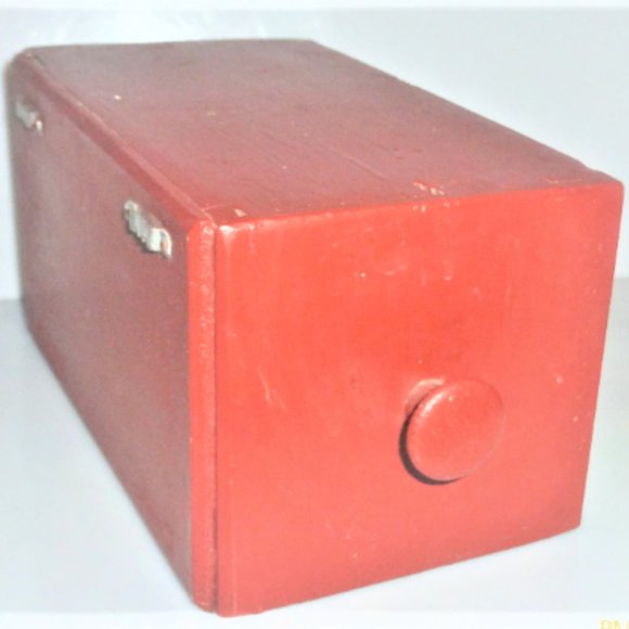 Handmade WOOD BOX Hand Painted Wood Storage Box Teddy Bear Shelf Vintage Box Ant - Picture 4 of 6